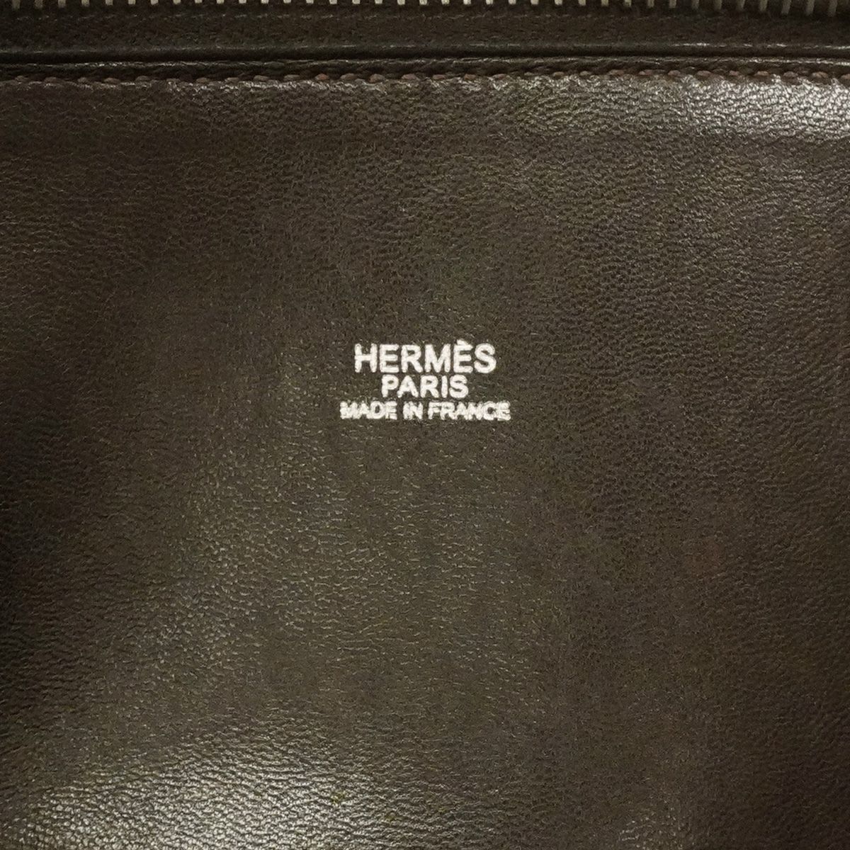Hermes Handbag Bolide 31 Taurillon Clemence Ebene Silver 2-Way Bag — view 5