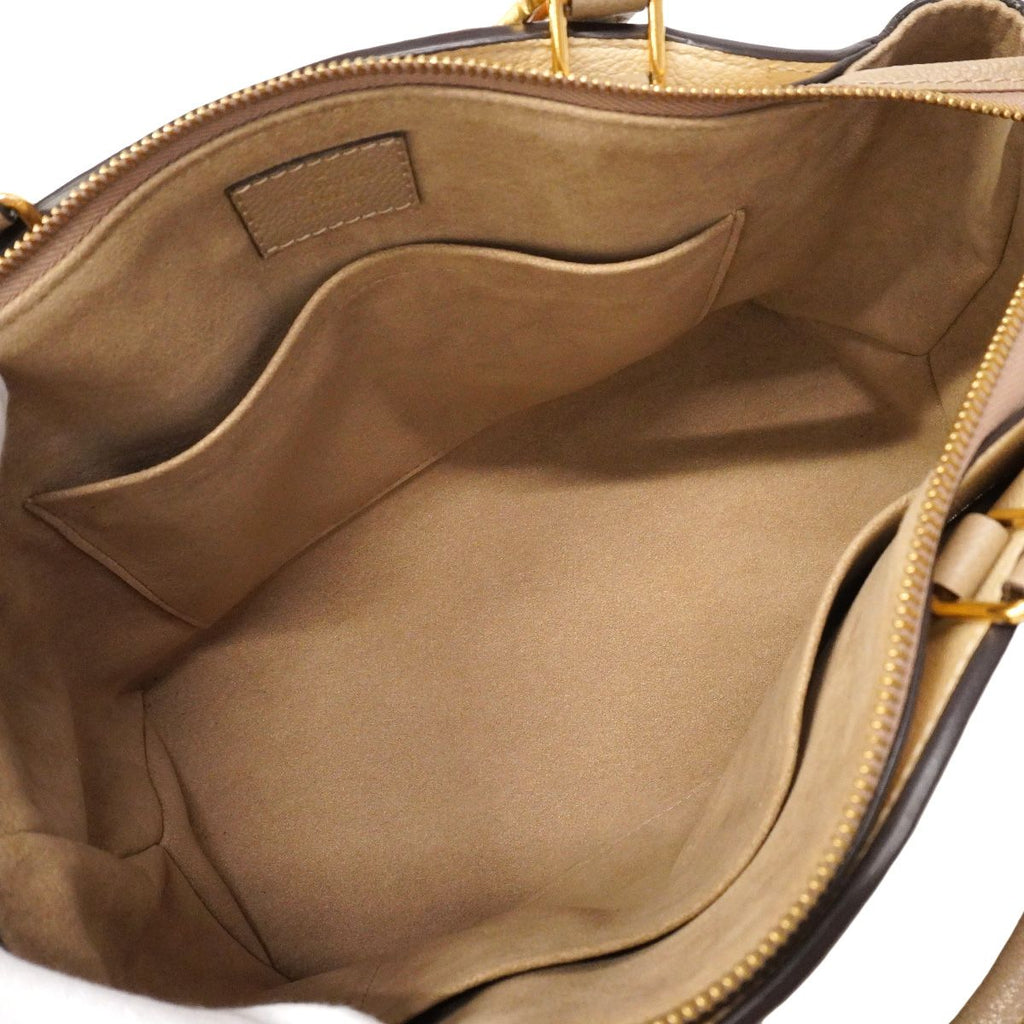 Louis Vuitton Handbag Monogram Empreinte Petit Palais PM Tourterelle Cream — view 4