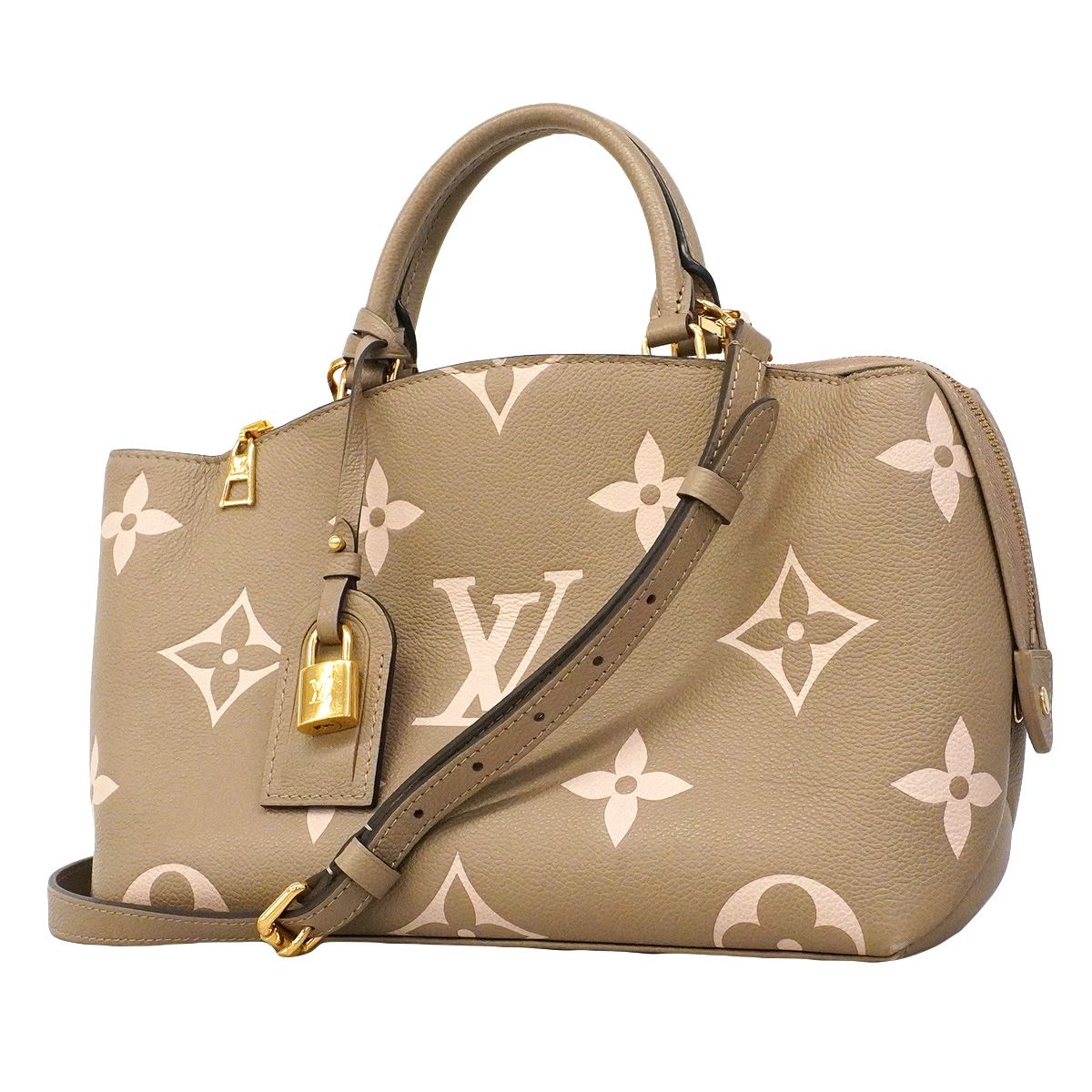 Louis Vuitton Handbag Monogram Empreinte Petit Palais PM Tourterelle Cream