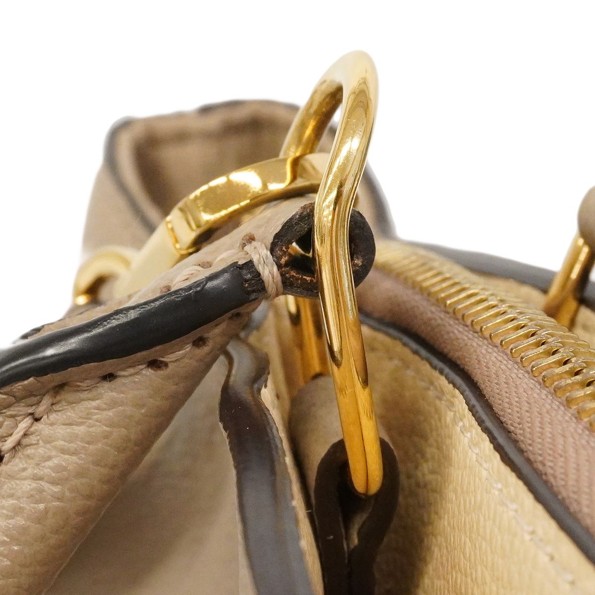 Louis Vuitton Handbag Monogram Empreinte Petit Palais PM Tourterelle Cream — view 8