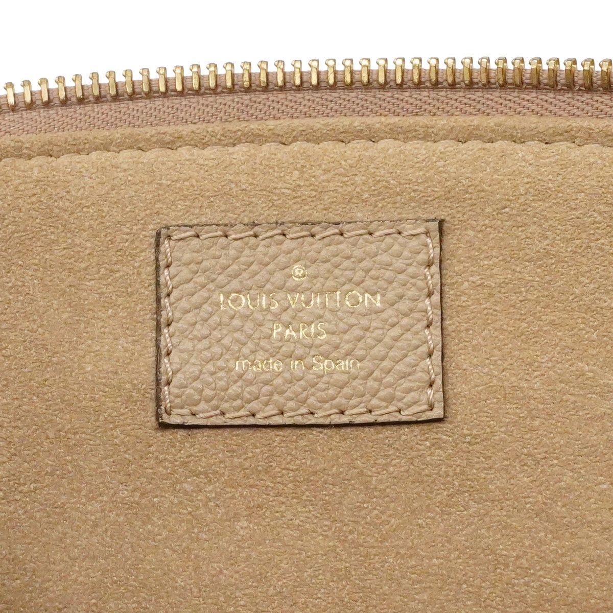 Louis Vuitton Handbag Monogram Empreinte Petit Palais PM Tourterelle Cream — view 5