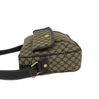 Celine Macadam Blason Pattern Canvas Leather Shoulder Bag Pochette Crossbody — view 5