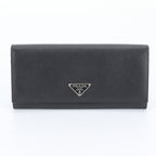 Prada Saffiano Leather Triangle Logo Long Wallet — view 2