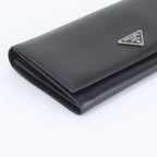 Prada Saffiano Leather Triangle Logo Long Wallet — view 5