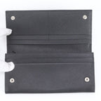 Prada Saffiano Leather Triangle Logo Long Wallet — view 7