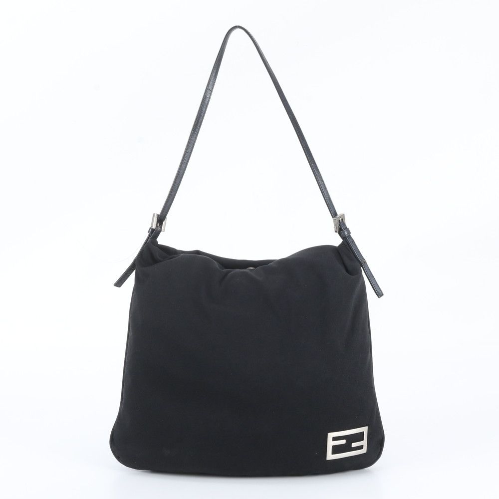 Fendi Mamma Baguette Bucket FF Logo 009 Leather Shoulder Bag