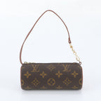 Louis Vuitton Monogram Papillon Pouch Leather Handbag Tote