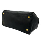 Prada Triangle Logo Leather 2-Way Shoulder Bag Tote Black — view 8