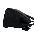 Prada Triangle Logo Leather 2-Way Shoulder Bag Tote Black — view 6