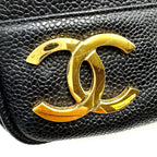Chanel Triple Coco Chain Shoulder Tote Bag Black Caviar — view 5