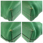 Fendi Selleria Green Silver Leather Tote Bag — view 4