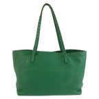 Fendi Selleria Green Silver Leather Tote Bag — view 2