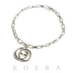 Gucci 925 Sterling Silver Interlocking G Bracelet 21
