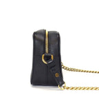 Prada Shoulder Bag Chain Black Saffiano Leather Gold — view 3