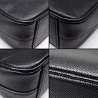 Prada Shoulder Bag Chain Black Saffiano Leather Gold — view 7