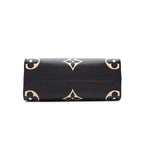 Louis Vuitton Shoulder Bag On The Go PM Black Bicolor Monogram Empreinte Gold — view 4