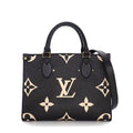 Louis Vuitton Shoulder Bag On The Go PM Black Bicolor Monogram Empreinte Gold