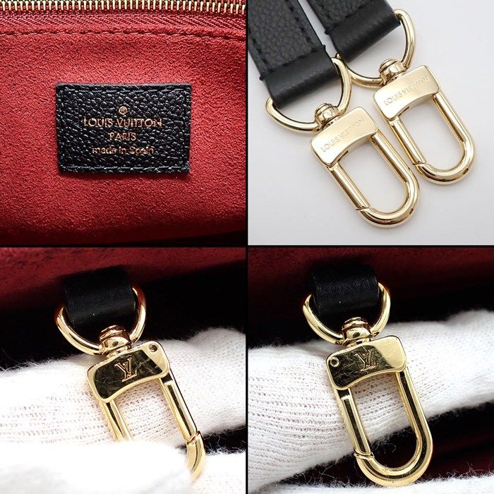 Louis Vuitton Shoulder Bag On The Go PM Black Bicolor Monogram Empreinte Gold — view 7