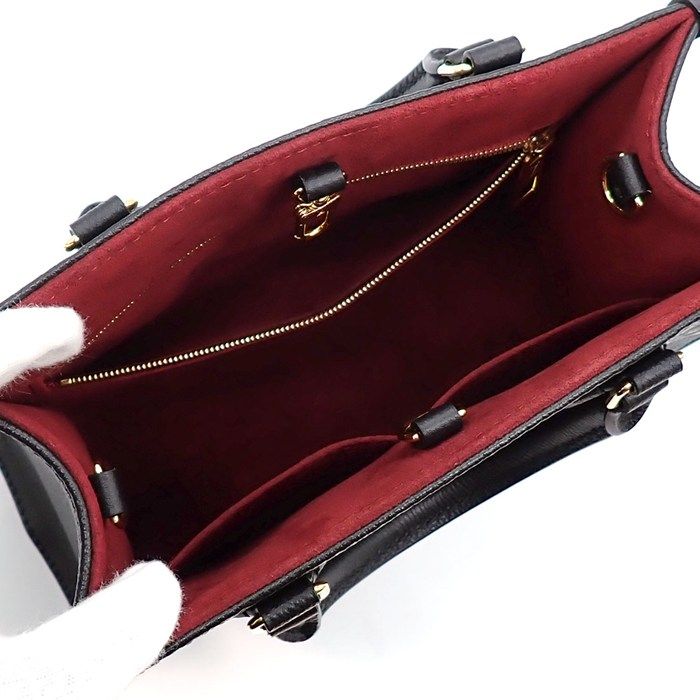 Louis Vuitton Shoulder Bag On The Go PM Black Bicolor Monogram Empreinte Gold — view 6