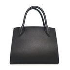 Prada Shoulder Bag Monochrome Small Nero Saffiano Cuir Leather Gold — view 2