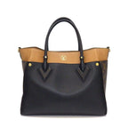 Louis Vuitton Tote Bag on My Side MM Monogram Canvas Black Grain Calfskin — view 2