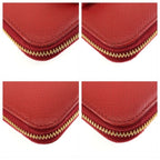 Prada Saffiano Ribbon Red Gold Leather Wallet — view 7