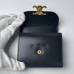 Celine Triomphe Small Flap Wallet Black — view 6