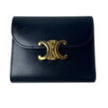Celine Triomphe Small Flap Wallet Black