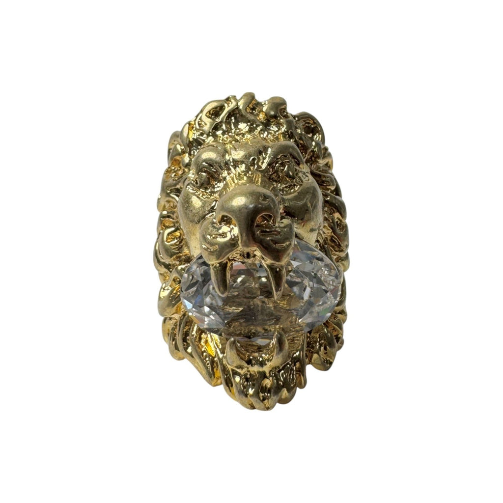 Gucci Lion Head Crystal Ring