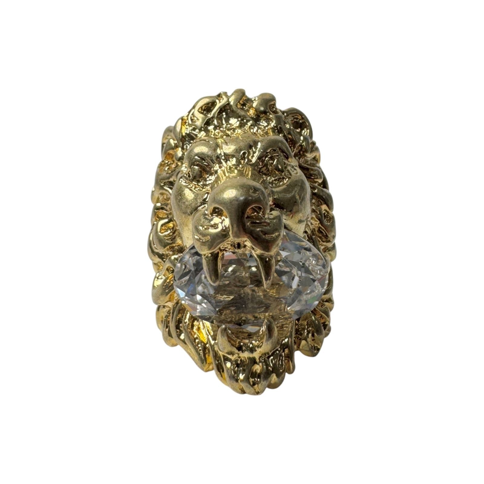 Gucci Lion Head Crystal Ring