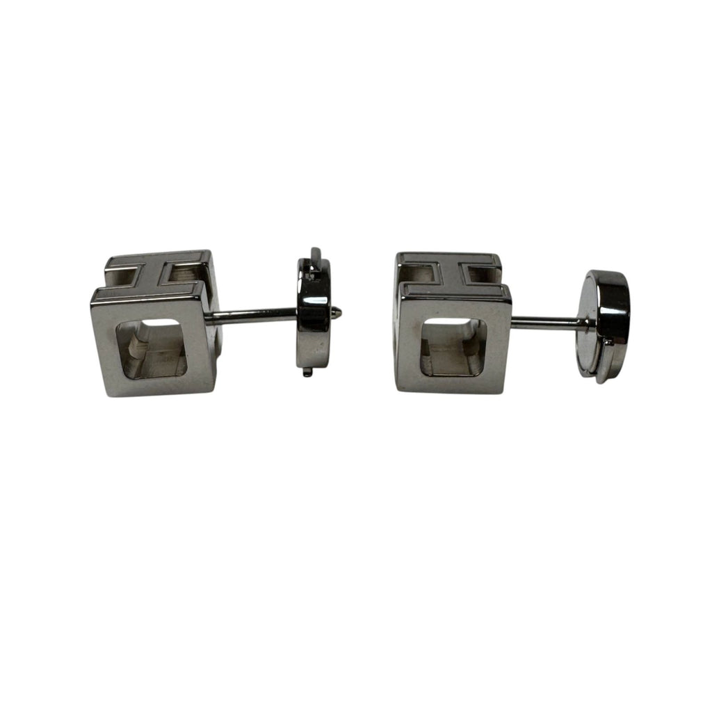 Hermes Cage de Ash H Cube Earrings — view 4