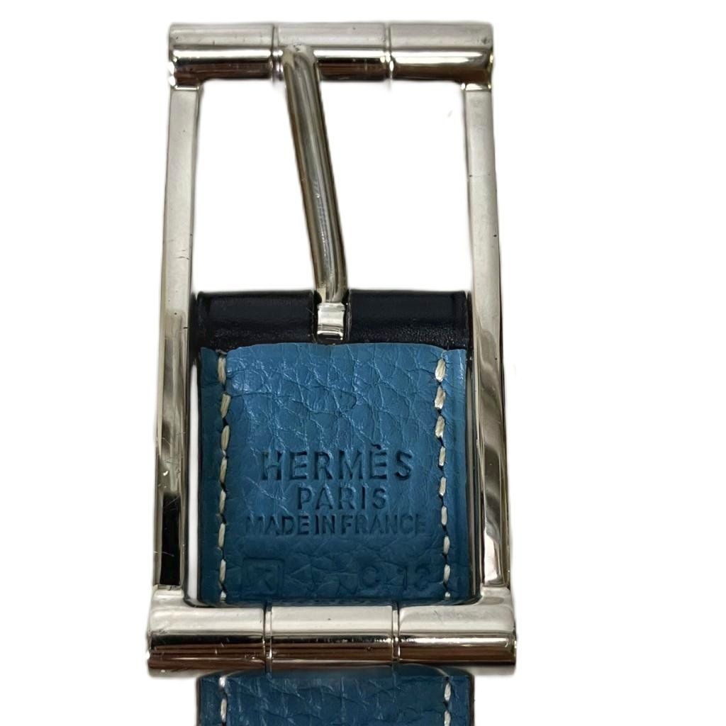 Hermes Leather Belt Single Type Blue — view 4