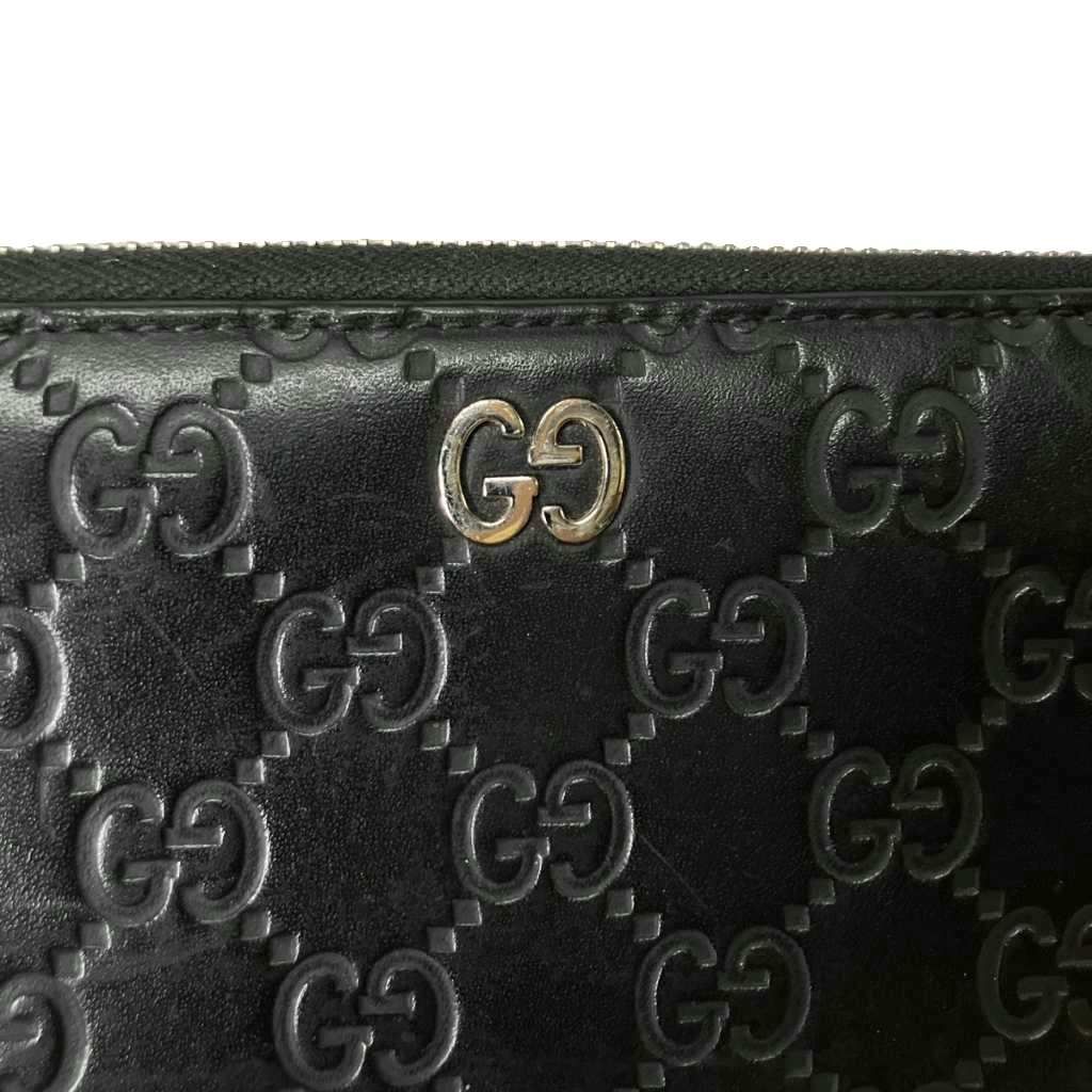Gucci Guccissima Zip Around Wallet Black — view 5