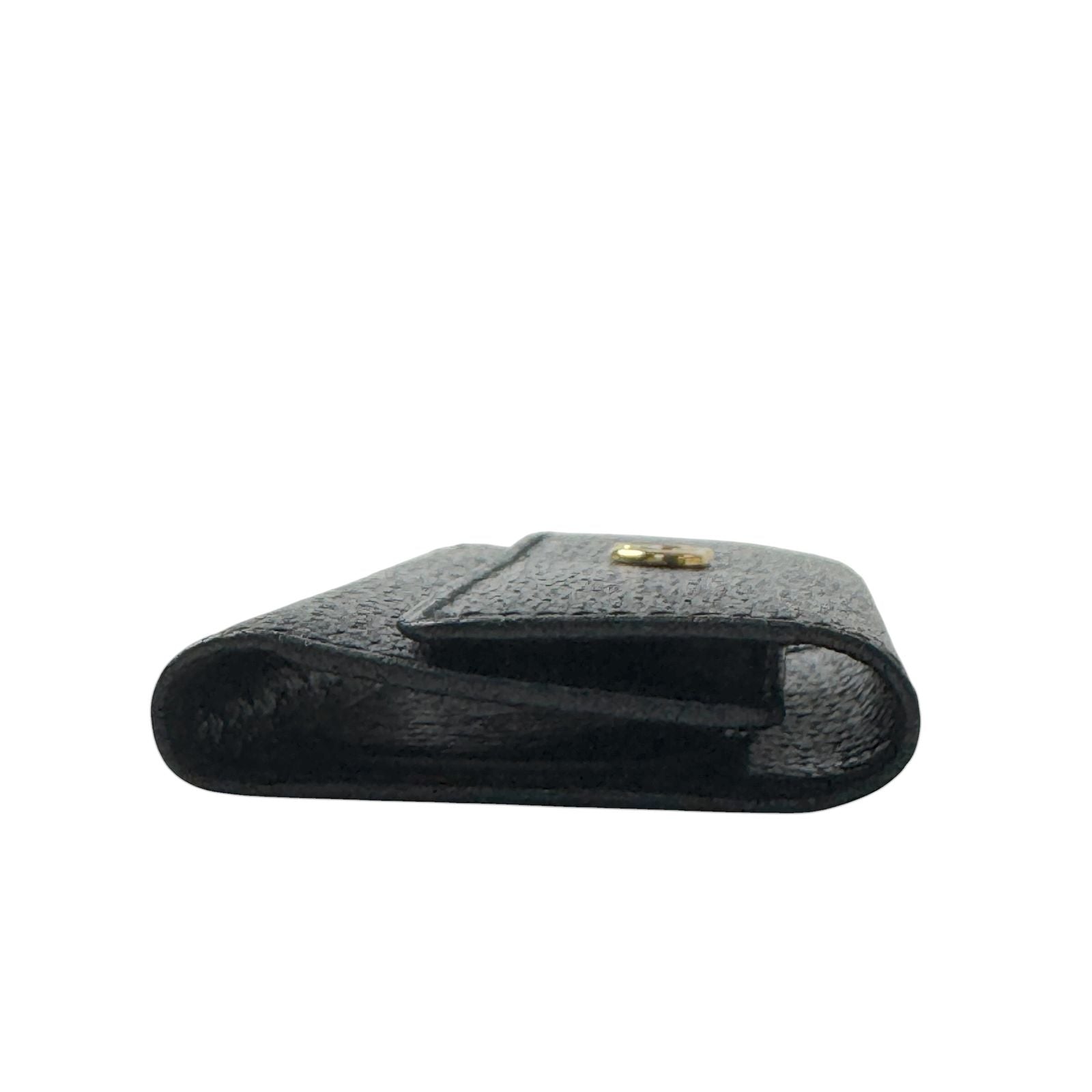 Gucci Vintage Key Case Black Leather GG Key Holder — view 5