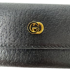 Gucci Vintage Key Case Black Leather GG Key Holder — view 8