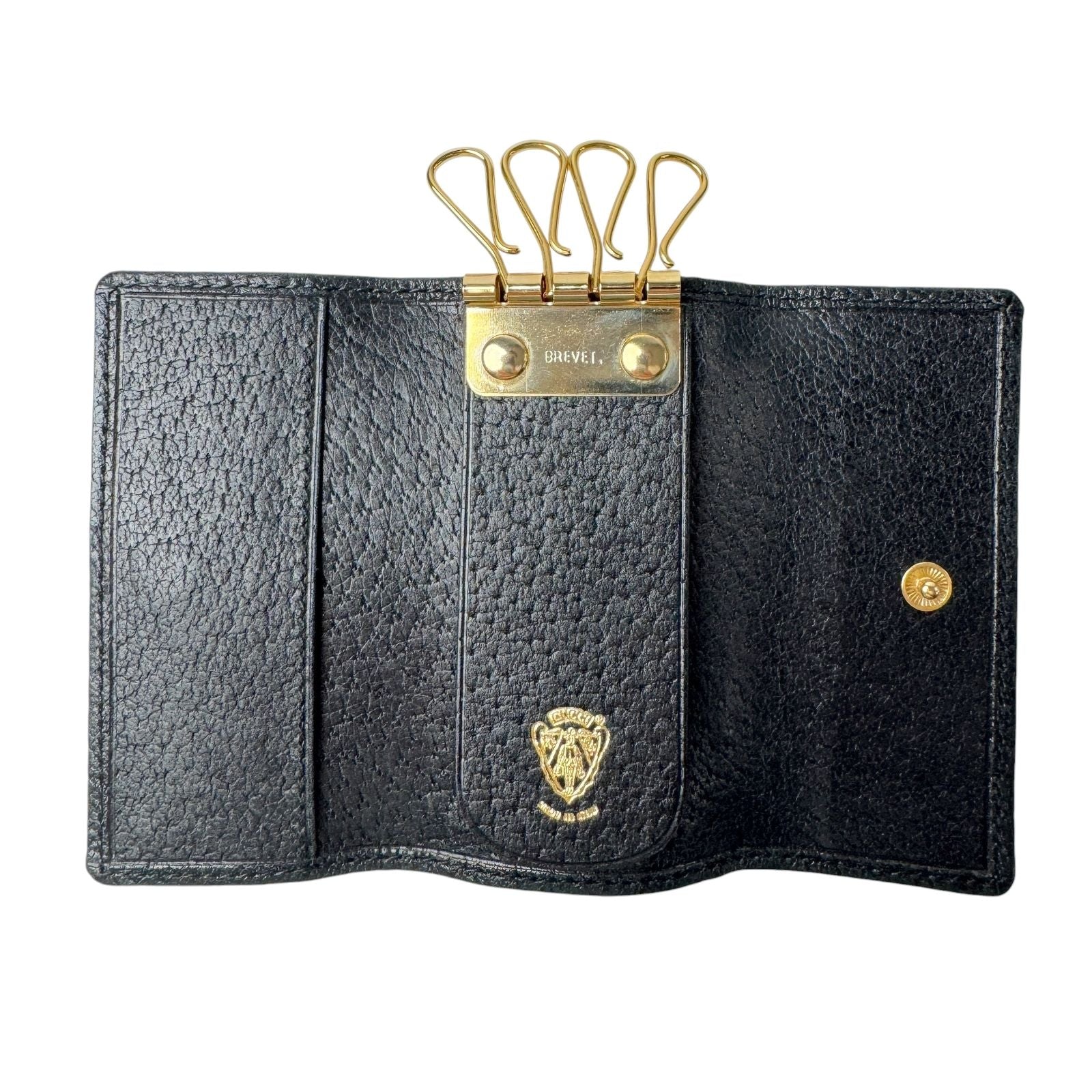 Gucci Vintage Key Case Black Leather GG Key Holder — view 7