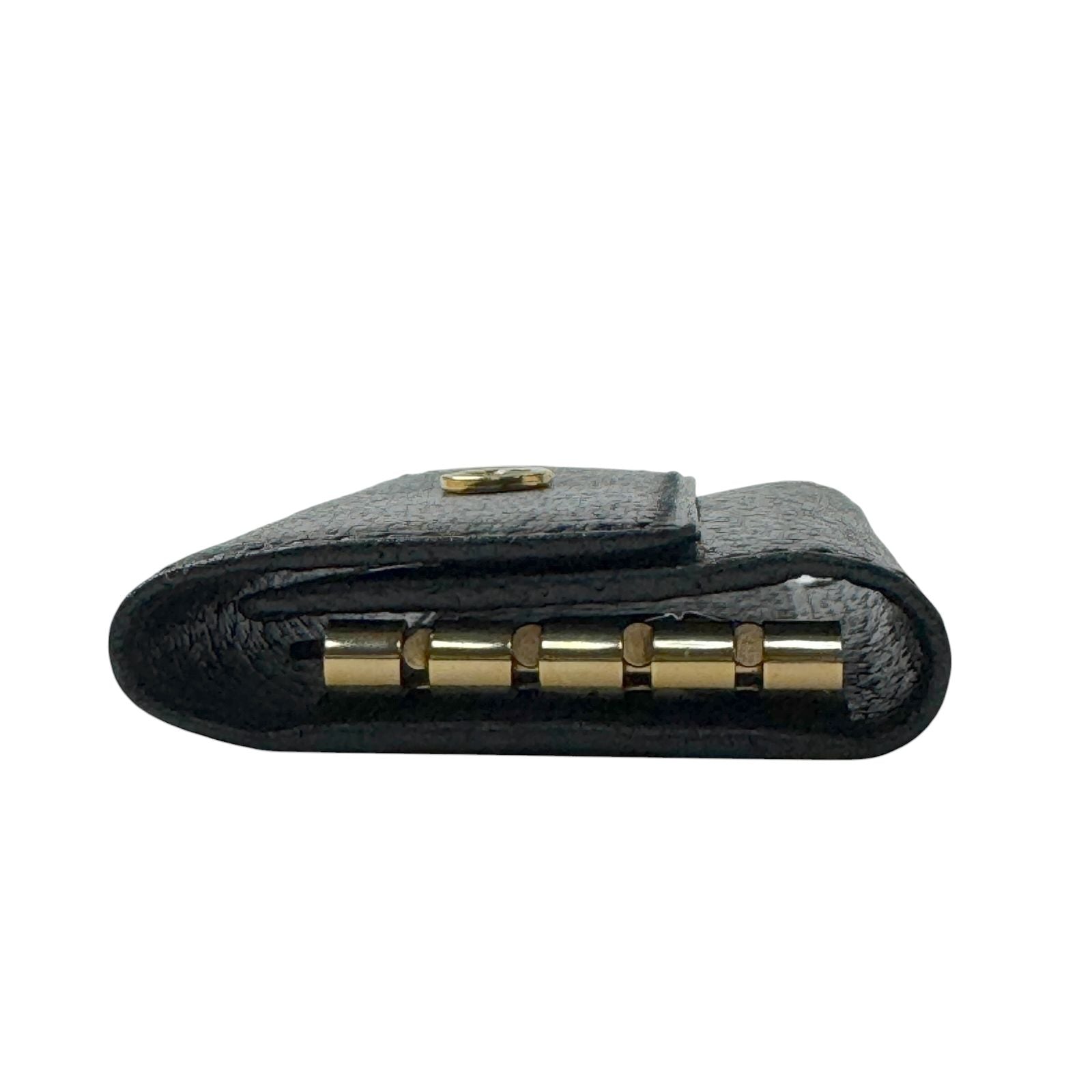 Gucci Vintage Key Case Black Leather GG Key Holder — view 4