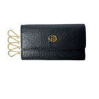 Gucci Vintage Key Case Black Leather GG Key Holder