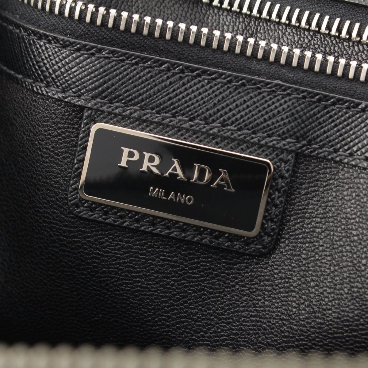 Prada Saffiano Leather Clutch Black — view 7