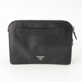 Prada Saffiano Leather Clutch Black