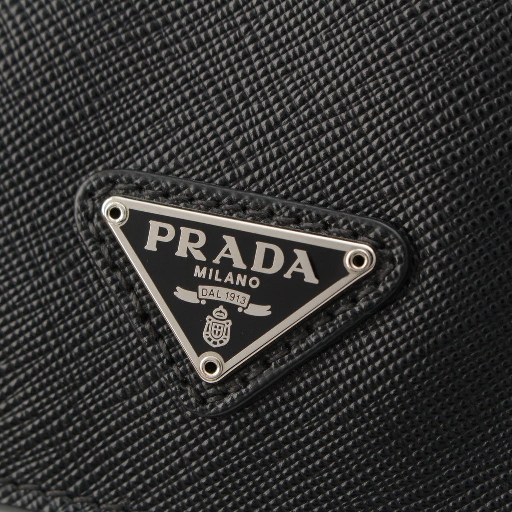 Prada Saffiano Leather Clutch Black — view 8