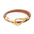 Hermes Jumbo Leather Choker Bracelet Gold