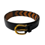 Hermes V-stitch Leather Belt 85