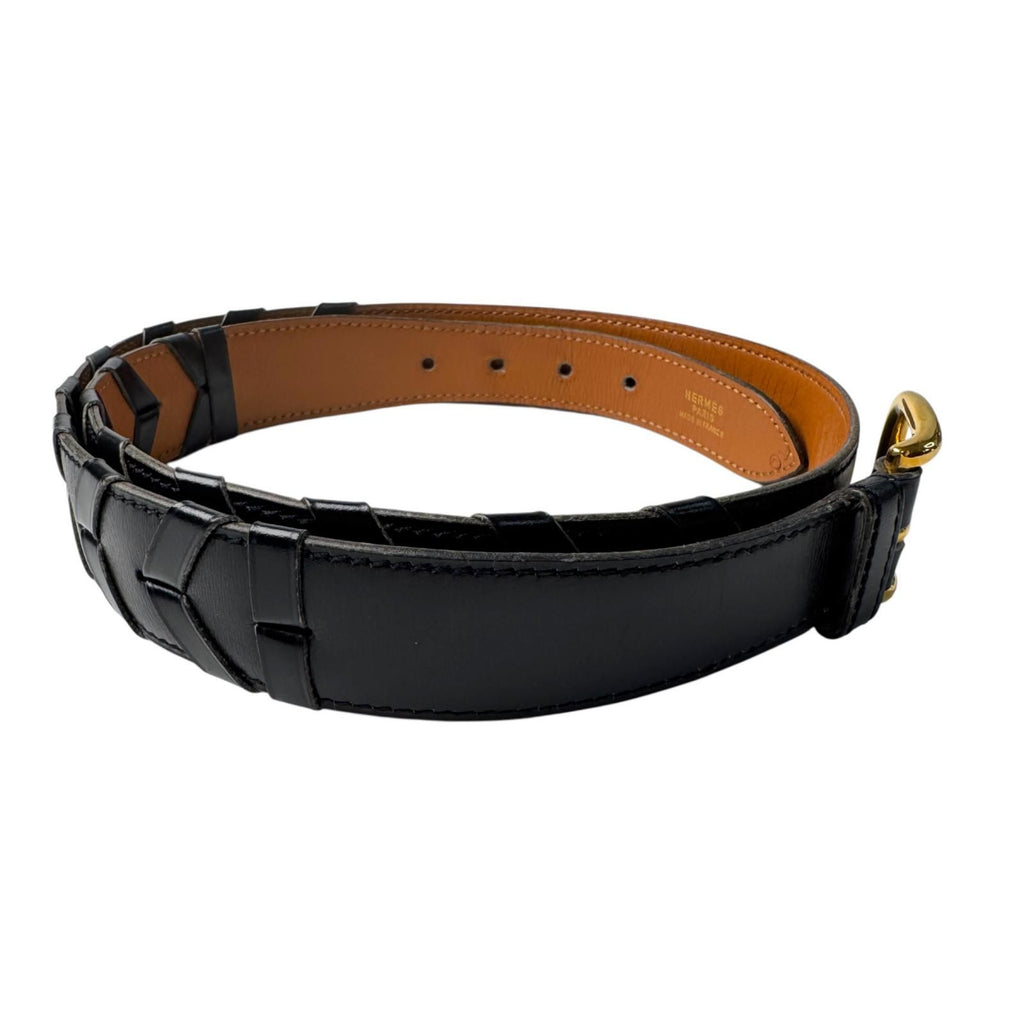 Hermes V-stitch Leather Belt 85 — view 4