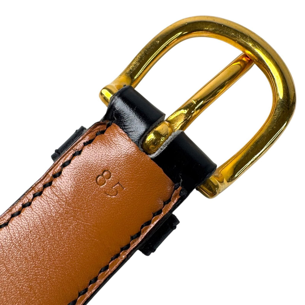 Hermes V-stitch Leather Belt 85 — view 8