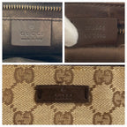Gucci Brown Beige GG Canvas Handbag Pouch — view 3