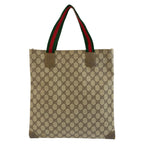 Gucci Vintage Sherry Line Beige GG Supreme Canvas 02 37 Tote Bag — view 2