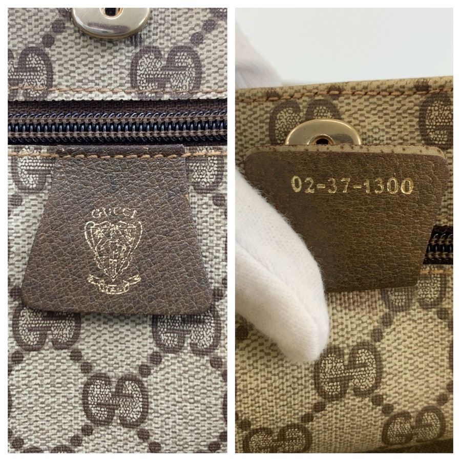 Gucci Vintage Sherry Line Beige GG Supreme Canvas 02 37 Tote Bag — view 3