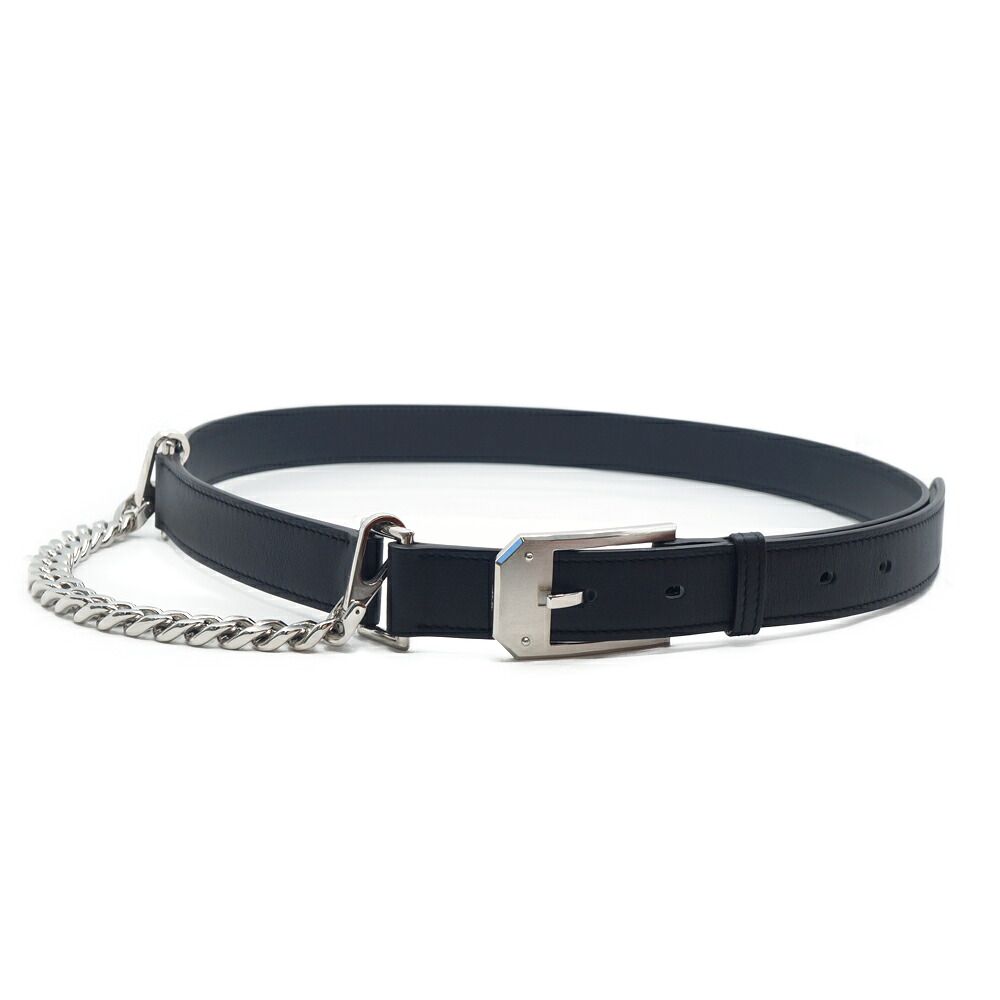 Hermes Andy Batboy 26 90 Black Leather Silver