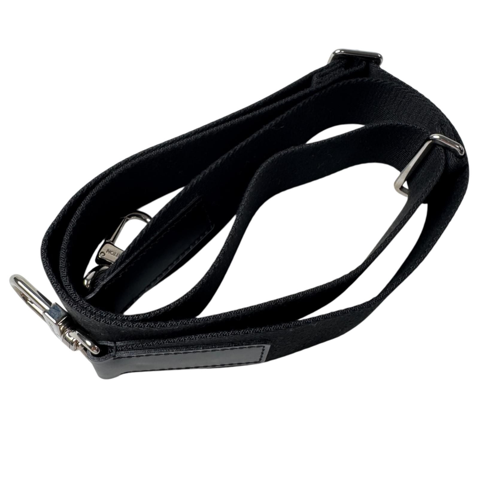 Louis Vuitton Shoulder Strap for Bag Logo Silver Black — view 7